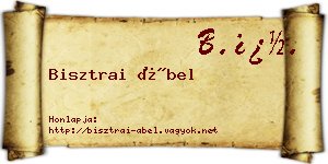 Bisztrai Ábel névjegykártya